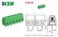 Πίσσα 3.5mm τελική πράσινη μεταφορά ραγών ορείχαλκου τελικών φραγμών βιδών PCB 3.81mm