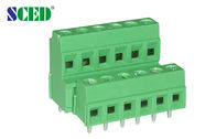 Διπλό επιπέδων πράσινο 5.08mm 10A PCB πλαστικό τελικών φραγμών νικέλινο