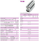Βιομηχανικά 16mm2 Din Σιδηροδρομικά τερματικά τεμάχια 800v / 76A Χαλκός 10mm μήκος απομάκρυνσης