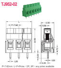 Τα PCB ορείχαλκου βιδώνουν τον τελικό φραγμό 7.62mm κατηγορία μ3 300V 30A PA66 UL94-V0 πισσών