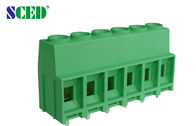 Πράσινο χρώμα 9.52mm τελικός φραγμός 300V 30A 2-16 Πολωνοί μ3 βιδών PCB