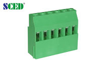Ευρο- τύπων PCB βιδών πράσινος 5.08mm τύπων ορείχαλκος πισσών τελικών φραγμών 300V 15A