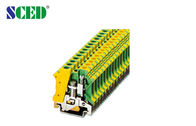Κίτρινος/πράσινος συνδετήρας επίγειας επιχωμάτωσης τελικών φραγμών ραγών πλάτους 6mm2 DIN 8.2mm