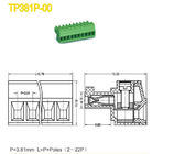 300V 8A βούλωμα PCB στον τελικό φραγμό 3.81mm Pluggable τελικός φραγμός πισσών