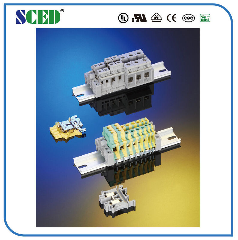 Ορείχαλκος 6.2mm τελικών φραγμών επίγειων 4mm2 DIN ραγών βίδα 26-10AWG μ3