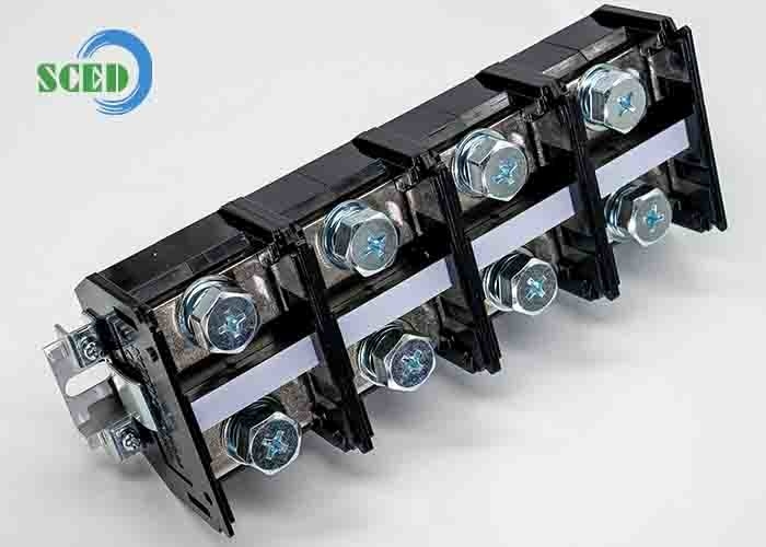 Πίνακας PCB τοποθέτηση Τερματικό μπλοκ 47.00mm 600V 300A PC μαύρο βίδα τερματικό σύνδεσμο