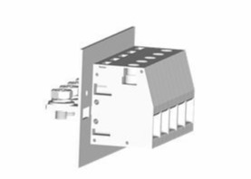 600V / 150A μέσω της πίσσας 18.8mm τελικών φραγμών επιτροπής σωστή γωνία 2-24 Πολωνός