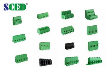 Πλαστικά νικέλινα πράσινα 5.08mm 10A PCB διπλά επίπεδα τελικών φραγμών