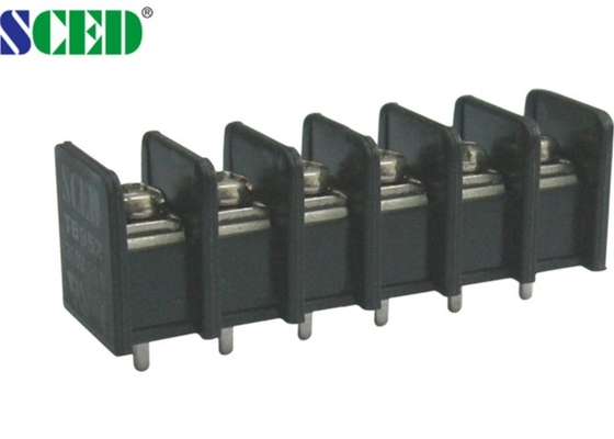 UL94-V0 τελικοί φραγμοί 20A PCB ορείχαλκου μαύροι/βίδα 9.525mm 300V M4 πίσσα