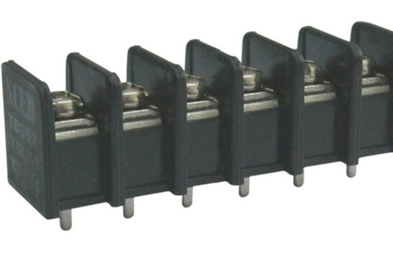 UL94-V0 τελικοί φραγμοί 20A PCB ορείχαλκου μαύροι/βίδα 9.525mm 300V M4 πίσσα