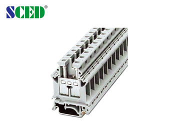 πλάτος 12.2mm AWG 22 - 4 γκρίζοι τελικοί φραγμοί ραγών DIN για τον ηλεκτρικό φωτισμό 600V 85A