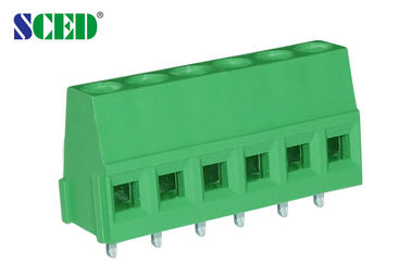 τελικός φραγμός PCB 5.0mm 300V 10A με τον κολπίσκο καλωδίων σωστής γωνίας, 2 Πολωνοί - 24 Πολωνοί