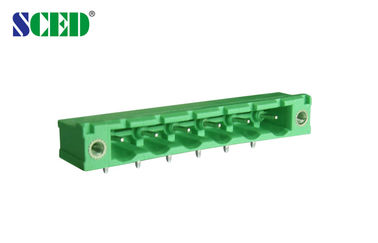 Pluggable συνδετήρας τελικών φραγμών PCB 7.62mm 300V 18A με την επιγραφή, αρσενικές υποδοχές, 14 Πολωνοί