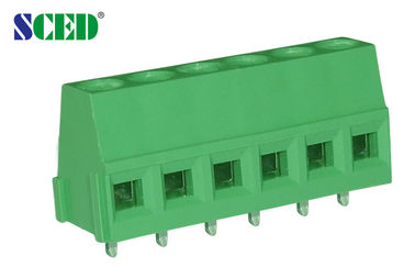 300V 10A 5.00mm τελικοί φραγμοί δύναμης βιδών PCB, κολπίσκος καλωδίων σωστής γωνίας