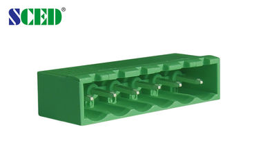 Αρσενικό βούλωμα επιγραφών PCB στην πίσσα 5.08mm συνδετήρων τελικών φραγμών, 300V 18A, 2P - 24P