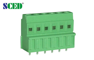 300V 10A 28P τελικός φραγμός 3.81mm σφιγκτηρών βιδών PCB πίσσα, κολπίσκος καλωδίων σωστής γωνίας