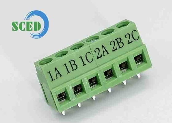 Πράσινο 5.08mm 300V 10A PA66 Τερματικό μπλοκ PCB Euro Type Για αυτόματο έλεγχο