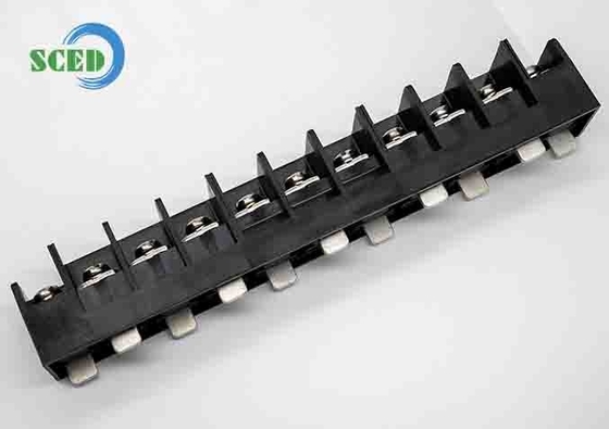 Στροφή 20.20mm 600V 100A TB σειρά 11P PBT M6 Τερματικά μπλοκ φραγμού Μία σειρά