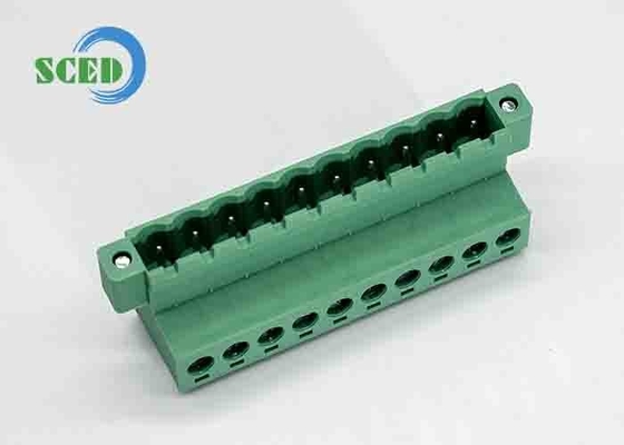 Πίτσα 5,08mm Μονόεπίπεδο PCB PA66 M3 Plug-in Τερματικά Μπλοκ για τον Ελεγκτικό Εταιρισμό της Βιομηχανίας
