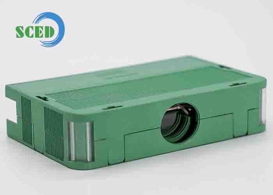 Πράσινο 3.81mm Pluggable Din Rail Mounting Terminal Block Accessories PA66 Αυτοκινήτου