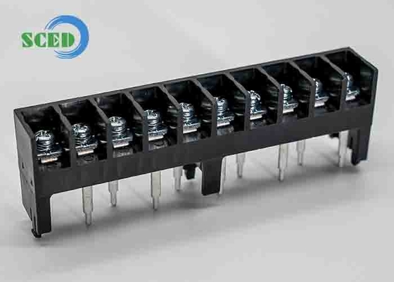 Μονόεπίπεδο φραγμό τερματικό μπλοκ 11.00mm 300V 20A 10P M4 ατσάλινα βίδα τερματικό μπλοκ ισχύος για εφαρμογές υψηλής τάσης