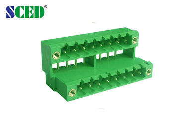 Βυσματωτή πίσσα 5.08mm τελικών φραγμών 300V 18A 2 Χ 2P - 22 αρσενικές υποδοχές επιγραφών τελικών φραγμών Χ 2P Pluggable