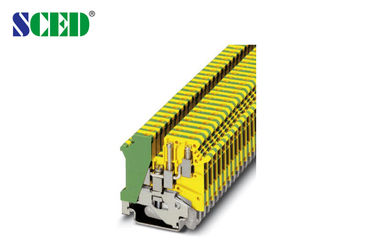Πλάτος 6.2mm AWG επίγειων τύπων τελικών φραγμών ραγών DIN μεταφορά 30 - 10 ραγών