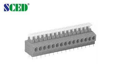 300v πίσσα τελικών φραγμών ανοίξεων Screwless 3.81mm διάστημα Pa66 με το κουμπί ώθησης